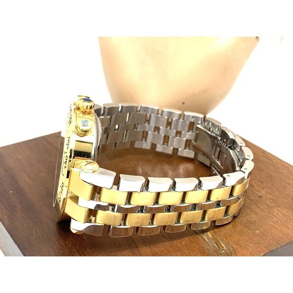 Versace Men's Watch VEJB00622 Swiss Quartz Chronograph Black Dial Two Tone Steel - Picture 10 of 15